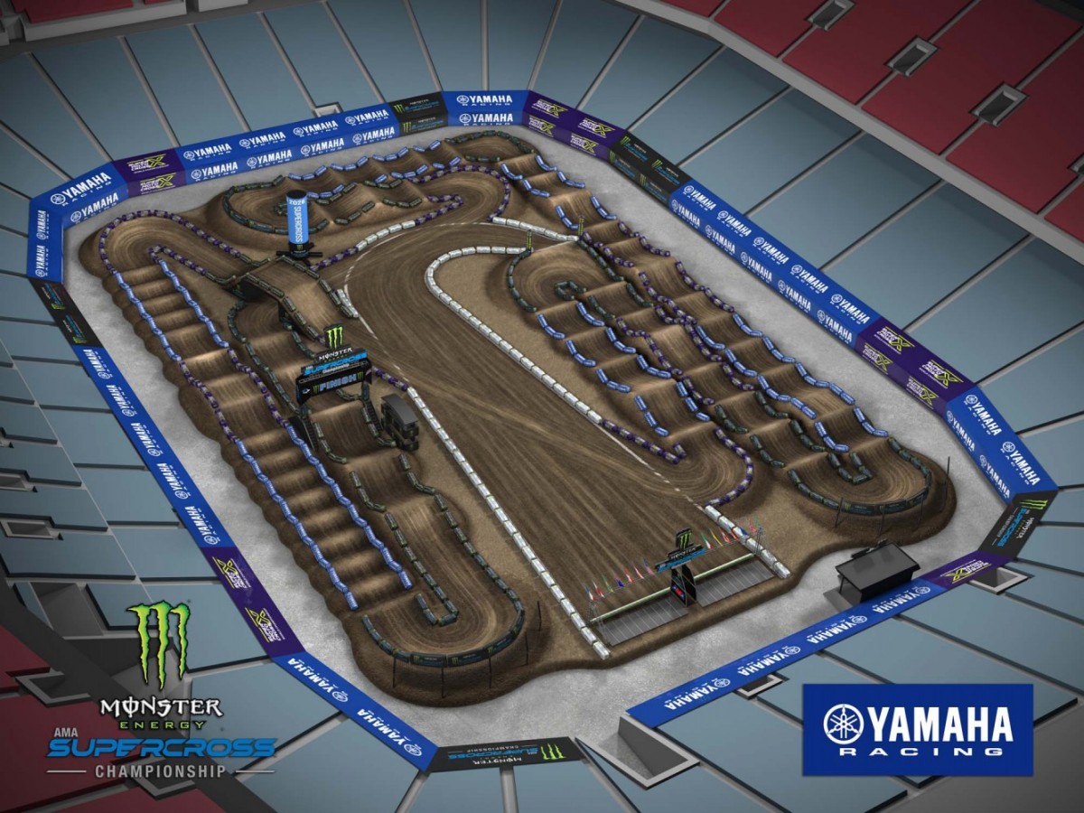 Все трассы AMA Supercross 2026: 2 этап, Snapdragon Stadium в Сан-Диего
