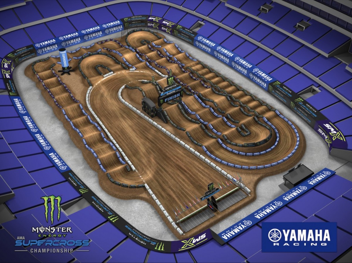 Все трассы AMA Supercross 2026: 7 этап, Arlington, AT&T Stadium