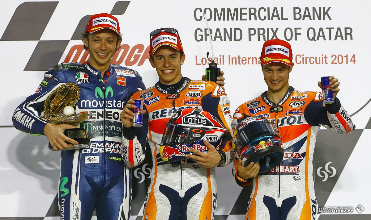 Специальный репортаж из Катара, MotoGP: первый подиум сезона 2014 года