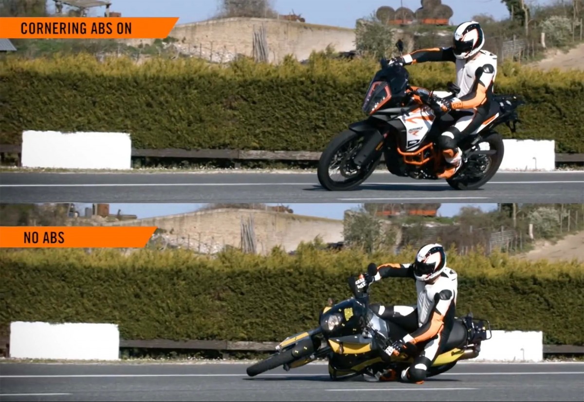 Эффективность Cornering ABS на примере KTM