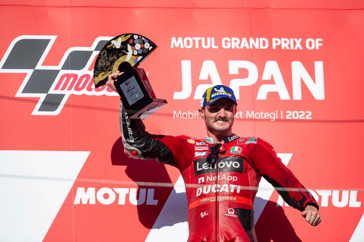 Джек Миллер, победитель Гран-При Японии 2022 года MotoGP с Ducati Lenovo Team