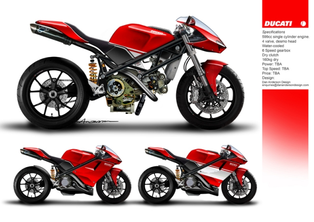 Концепт Ducati 599 Mono от Дена Андерсона