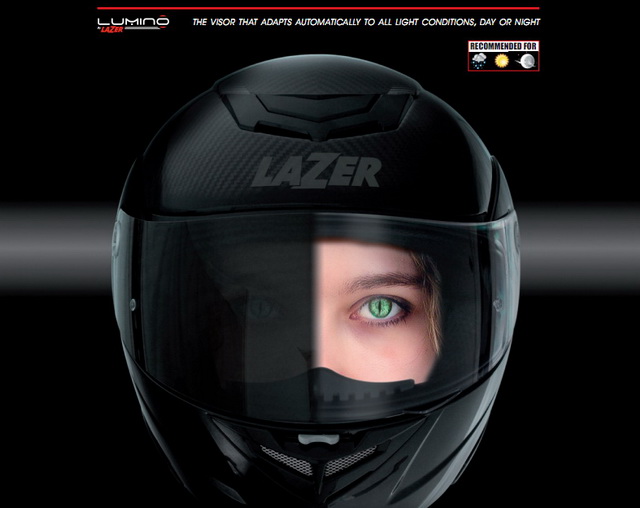 Lazer Monaco Pure Carbon оснащен фотохроматическим визором, который сам затеняется при хорошем освещении