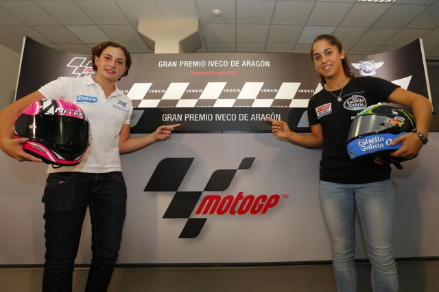 Аня Караско и Мария Эррера (справа) в Гран-При Арагона