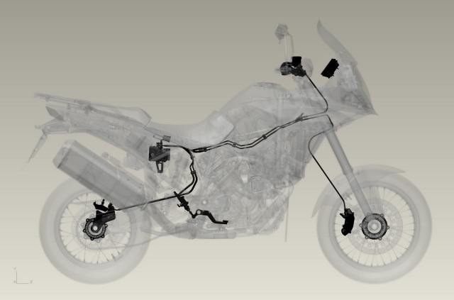 KTM 1190 Adventure: схема задействованных в системе MSC узлов мотоцикла