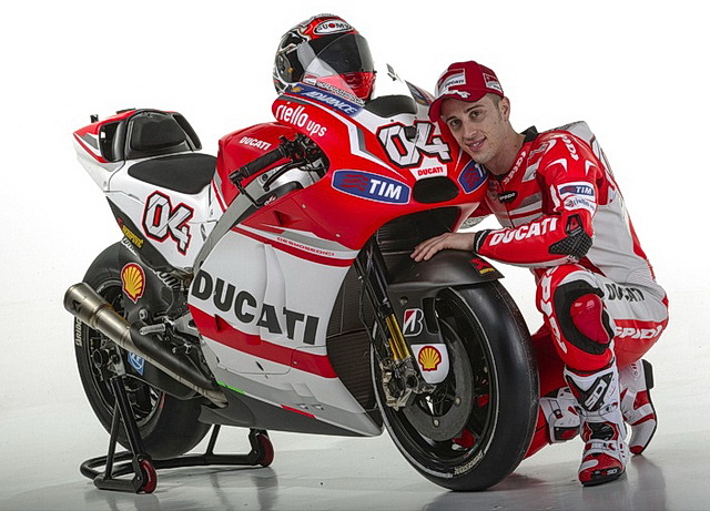 Андреа Довициозо и его Ducati GP14