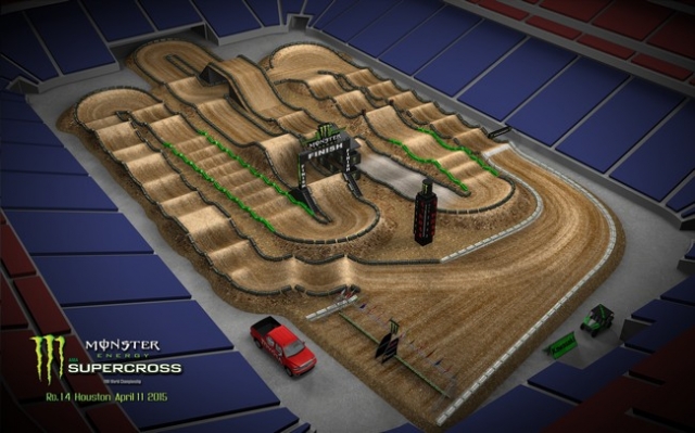 схема трека AMA Supercross в Хьюстоне, сезон-2015
