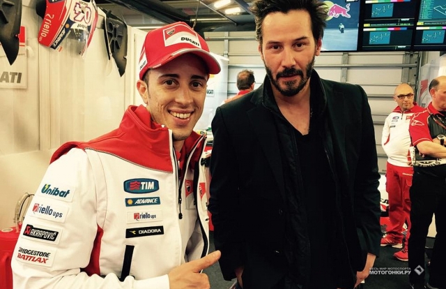 Киану Ривз VIP-гость в гараже Ducati Factory на AmericasGP
