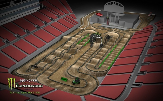 Схема трассы AMA Supercross в Лас-Вегасе, спроектированная Рикки Кармайклом