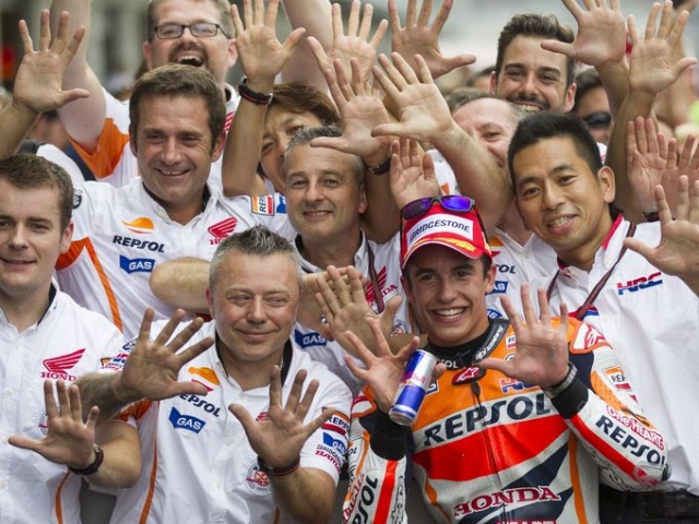 Выиграв IndyGP в 2014 году, Маркес довел число побед с начала сезона до 10. Подряд.