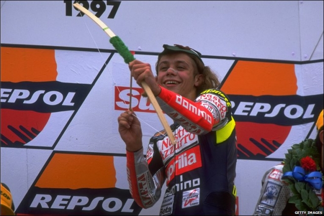Первая победа Росси в BritishGP пришла в 1997 году, в том же году он стал чемпионом мира GP125