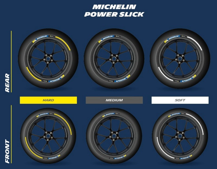 Цветовые коды покрышек - сликов Michelin MotoGP в 2016 году