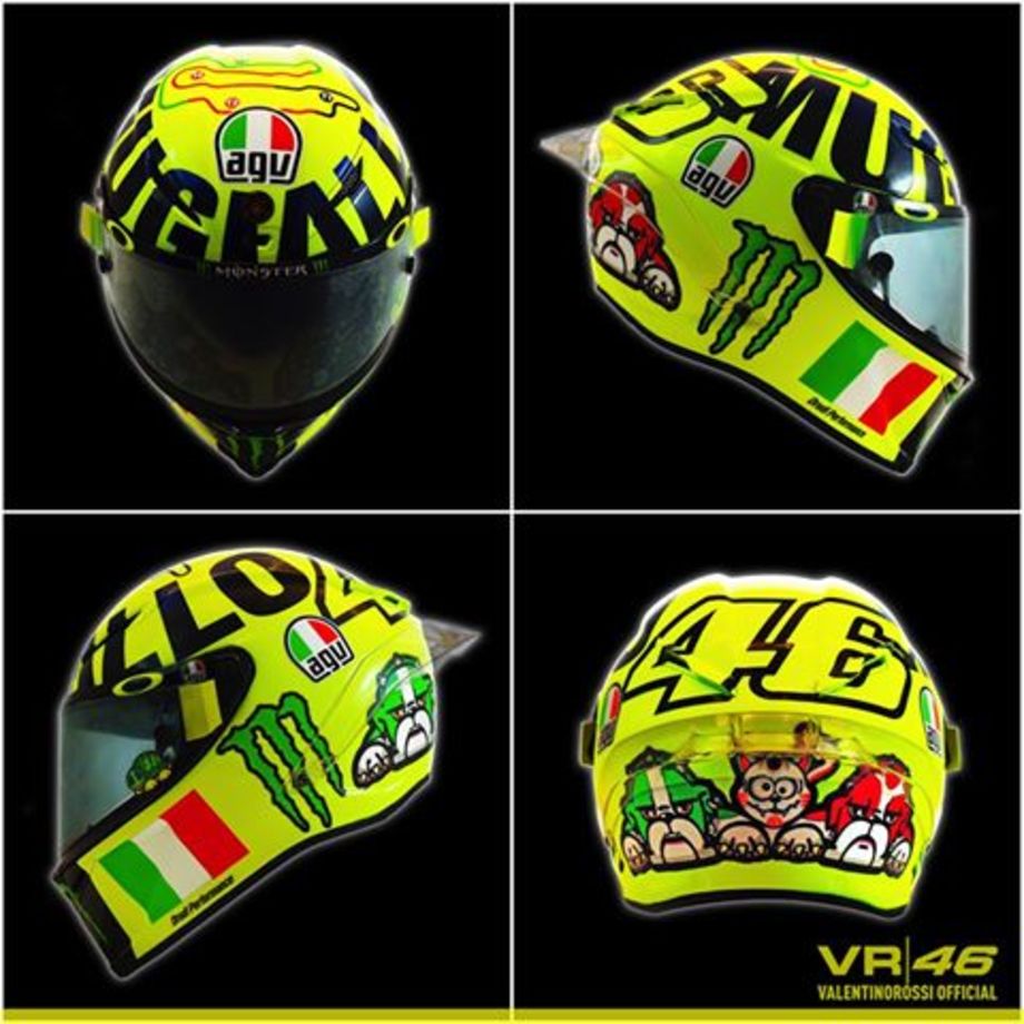 Mugiallo - новый особый шлем для домашней гонки Валентино Росси