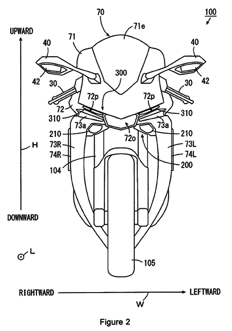 Один из поданных в патентное ведомство документов: габариты и деталировки Yamaha R6 (2017)
