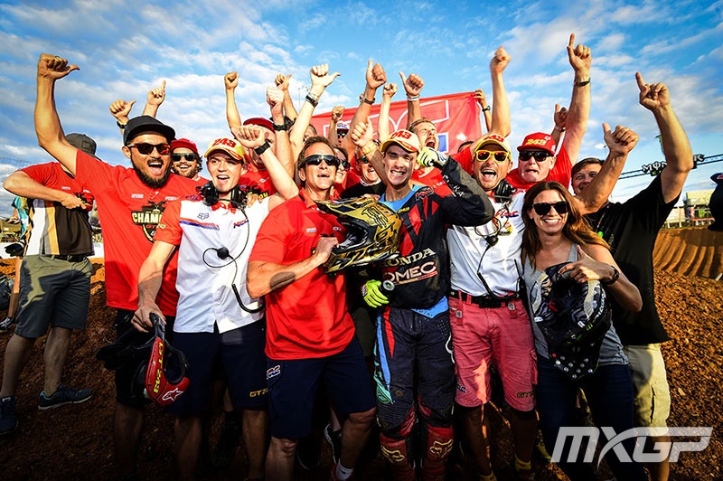 Хонда празднует титул Тима Гайзера в MXGP. Гран-При Америк 2016