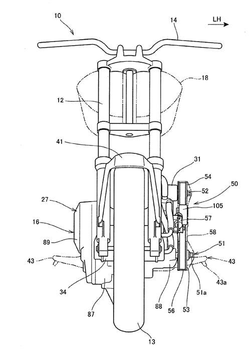 Расположение турбины на патентном чертеже - справа, как у Kawasaki и Suzuki