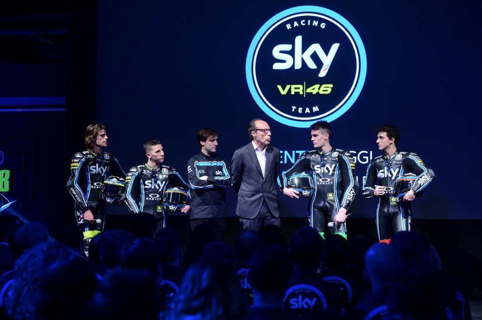 Презентация Sky Racing VR46 Team образца 2017 года - теперь в Moto2 и Moto3