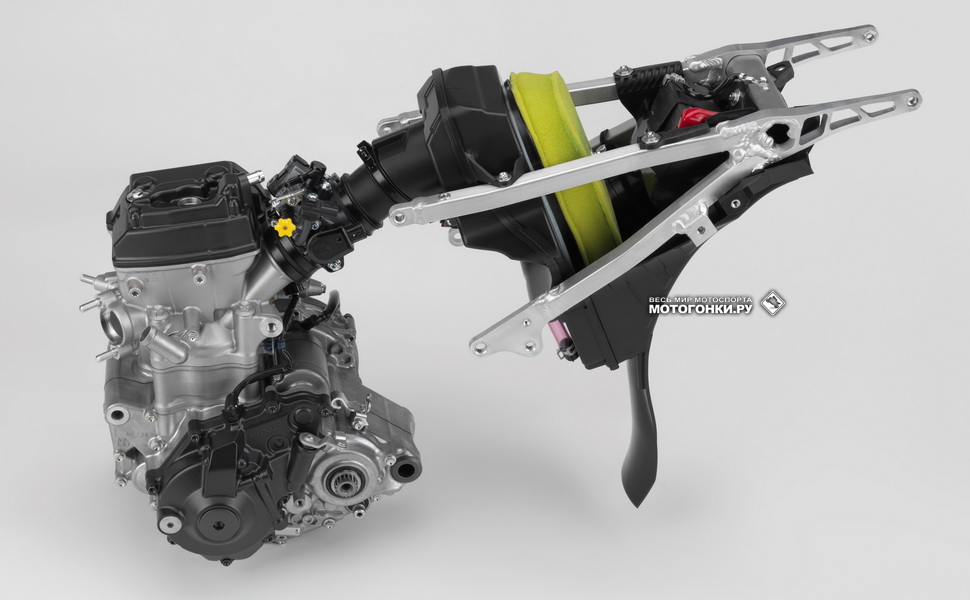 Наклон двигателя в мотоцикле Honda CRF250R (2018)