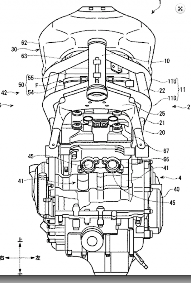 Патентные схемы Suzuki GSX-R300 (2019)