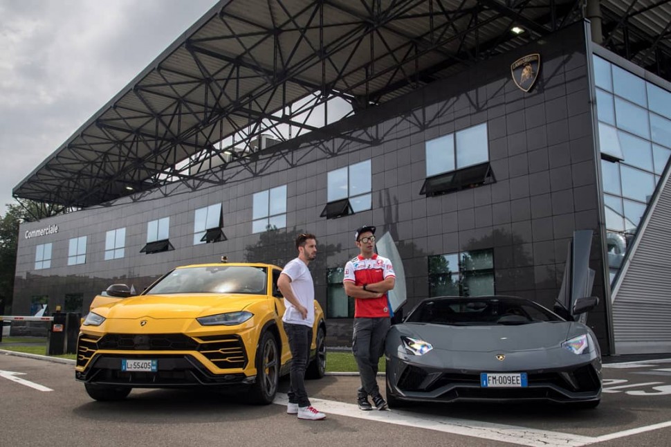Петруччи и Довициозо на покатушках Lamborghini в Муджелло