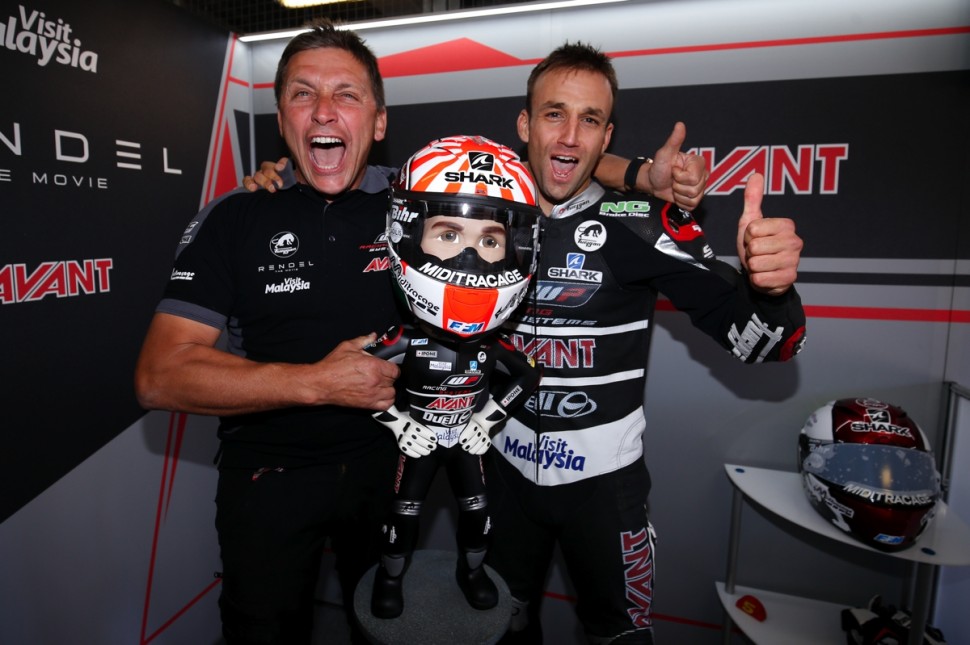Жоан Зарко, 2-кратный чемпион Moto2 и его менеджер Лоран Фейон