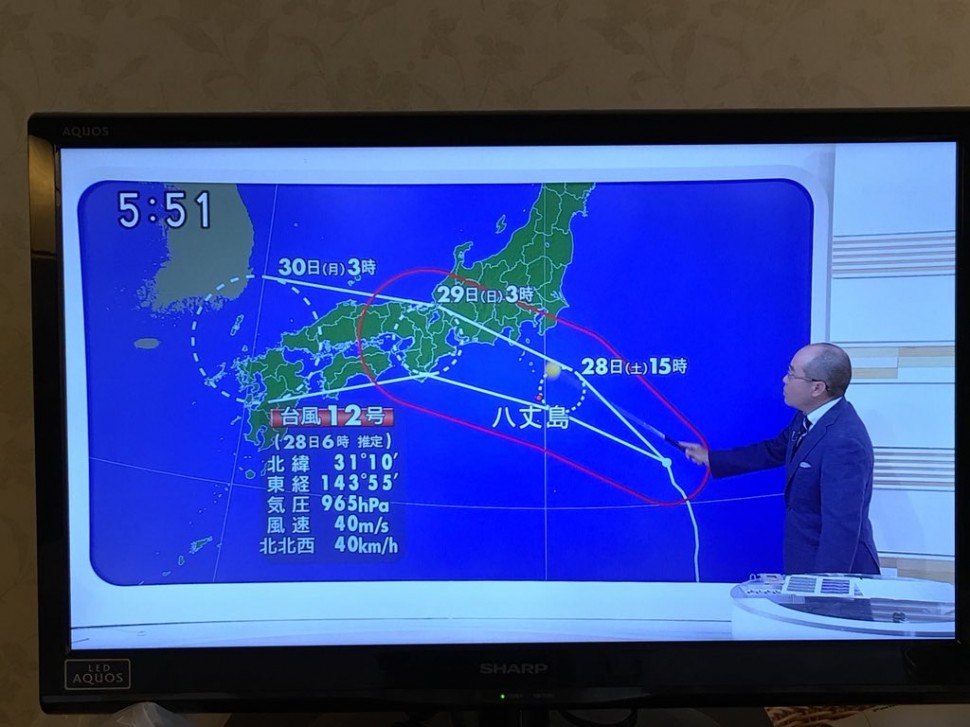 Прогноз погоды от метеорологического бюро Японии: тайфун надвигается!