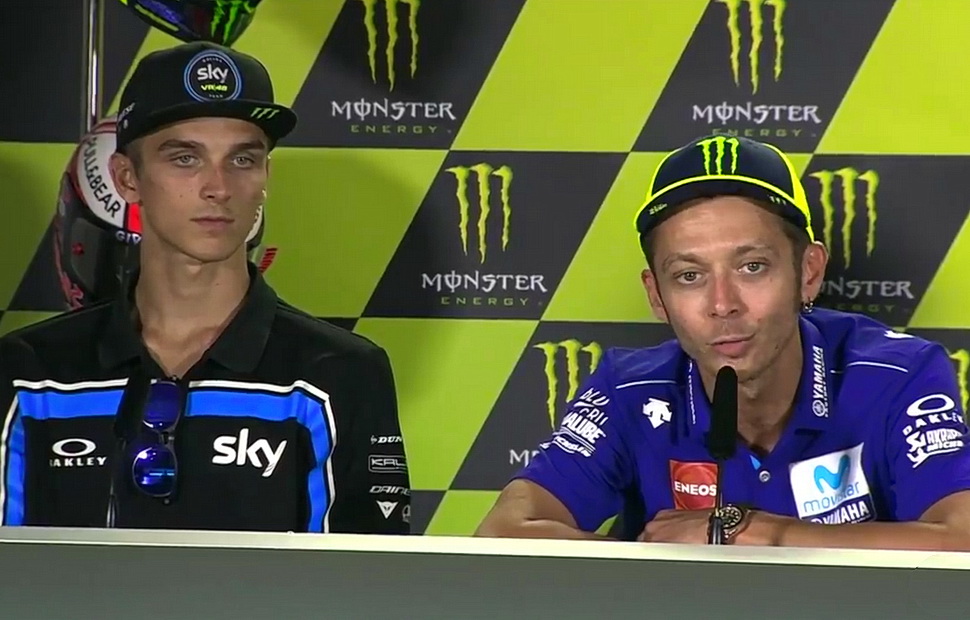Росси и Марини на одной пресс-конференции - после квалификации Гран-При Чехии