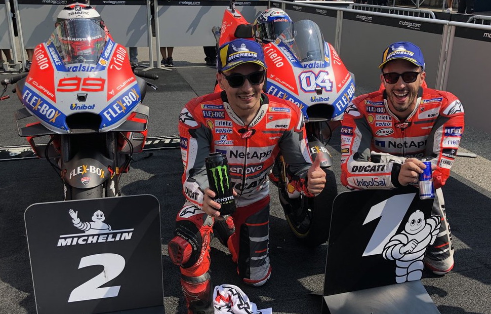 Пилоты Ducati финишировали 1-2 в Гран-При Чехии, чего не происходило никогда в истории