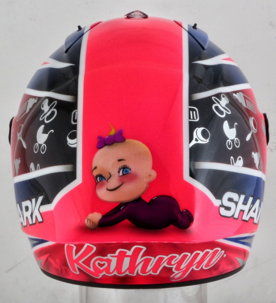 Особый шлем Сэма Лоуса для Гран-При Арагона 2018: посвящен рождению дочки Катрины