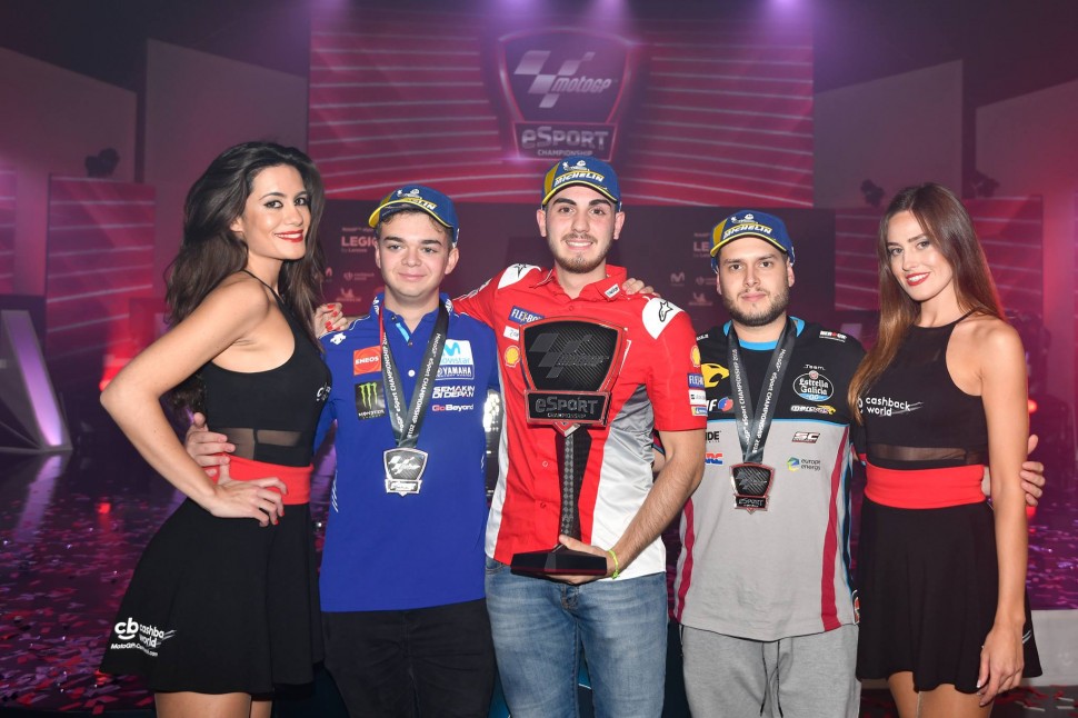 Тройка призеров MotoGP eSport 2018