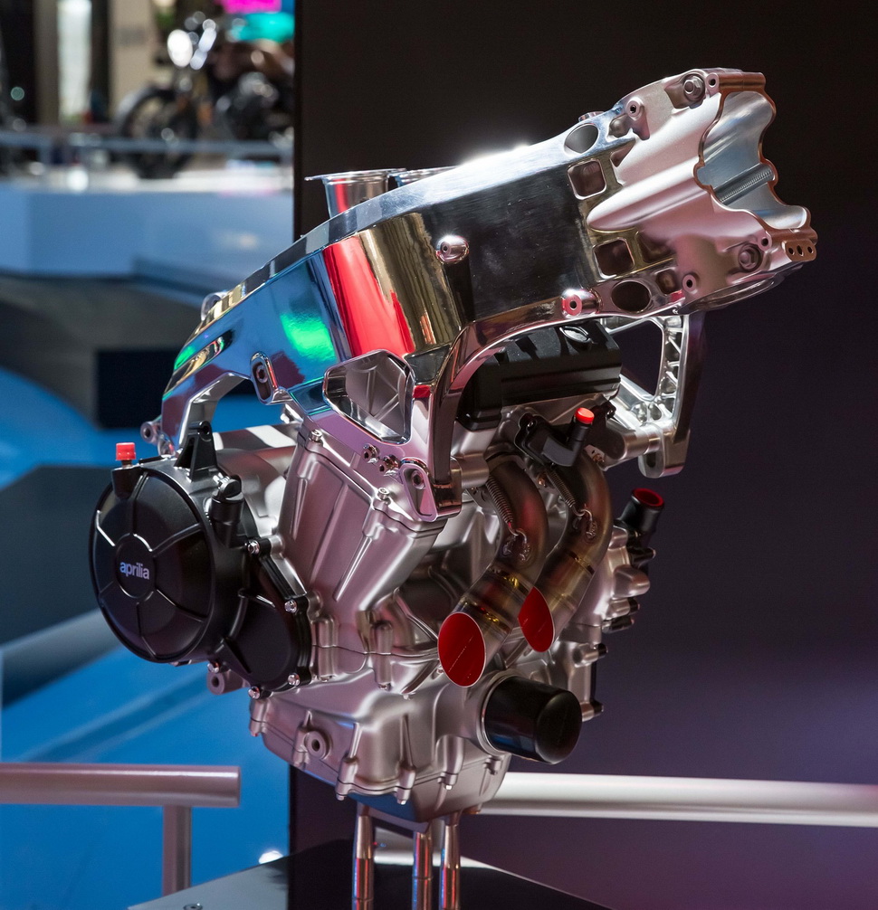 Рама и двигатель Aprilia RS660 - единая силовая схема
