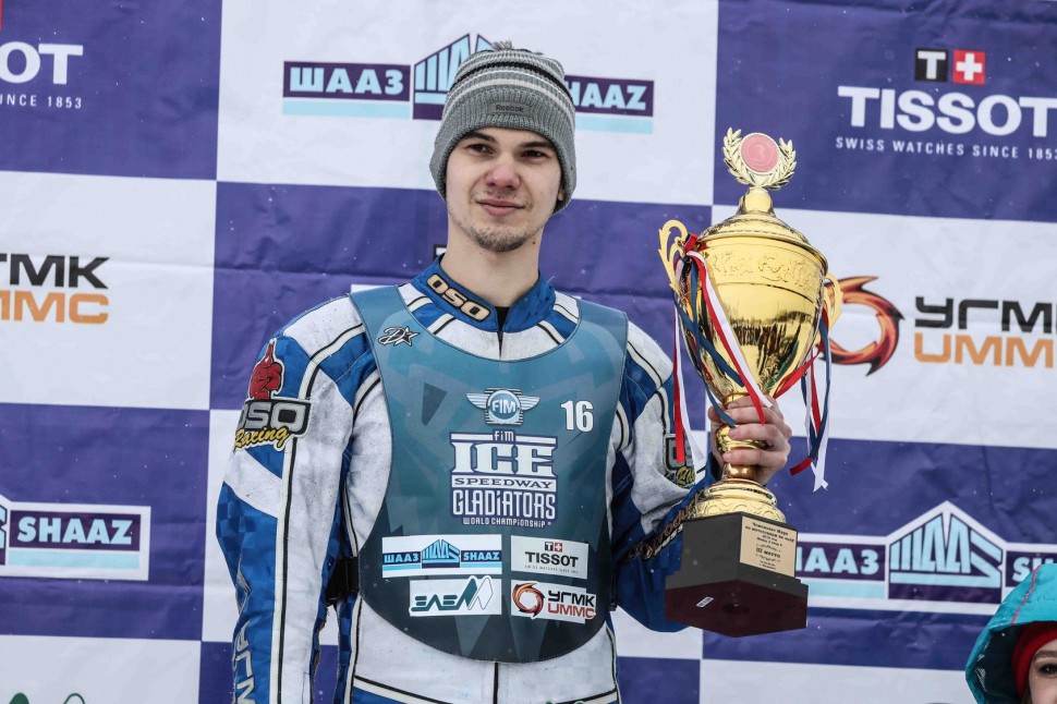 Внезапный wildcard: Константин Коленкин на подиуме FIM Ice Speedway Gladiators в Шадринске