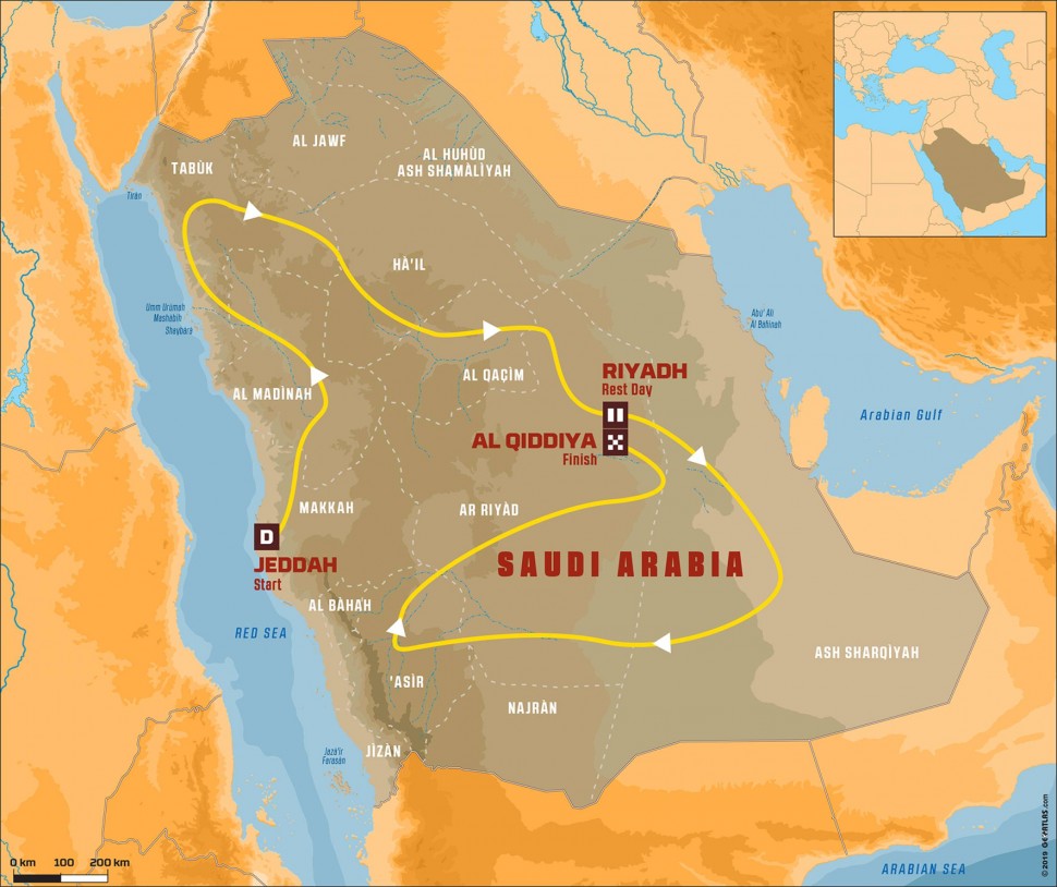 План маршрута ралли-марафона Дакар-2020, Саудовская Аравия