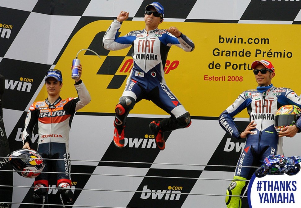Первая победа в MotoGP была взята Лоренцо на Гран-При Португалии 2008 года