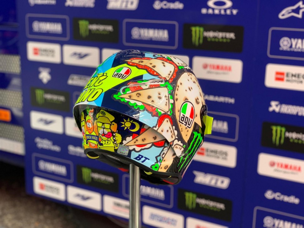 Menu Misano - новый шлем Валентино Росси для Гран-При Сан-Марино