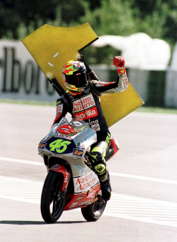 Automotodrom Brno, август 1997 года - первый титул Валентино Росси был оформлен здесь, как и первая победа в карьере