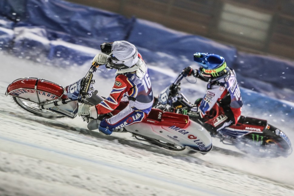 Евгений Сайддулин блистательно выступал на 3 финале FIM Ice Speedway Gladiators в Тольятти