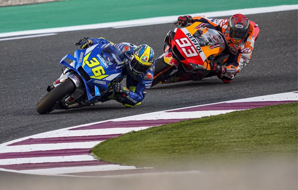 Жоан Мир и Марк Маркес на тестах IRTA MotoGP в Катаре