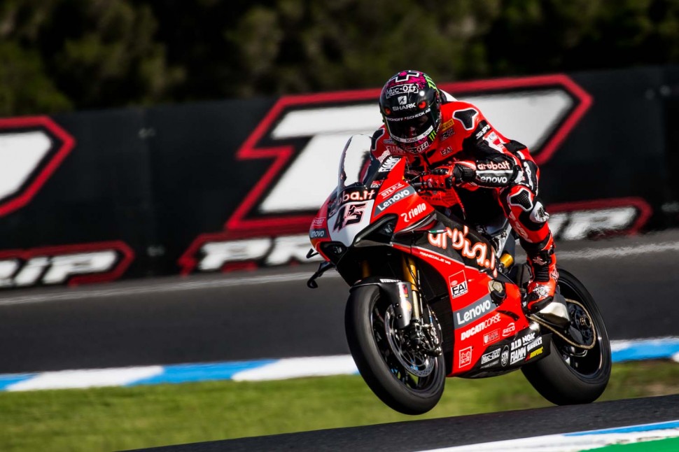 Скотт Реддинг на Ducati V4R, тесты WSBK, Phillip Island