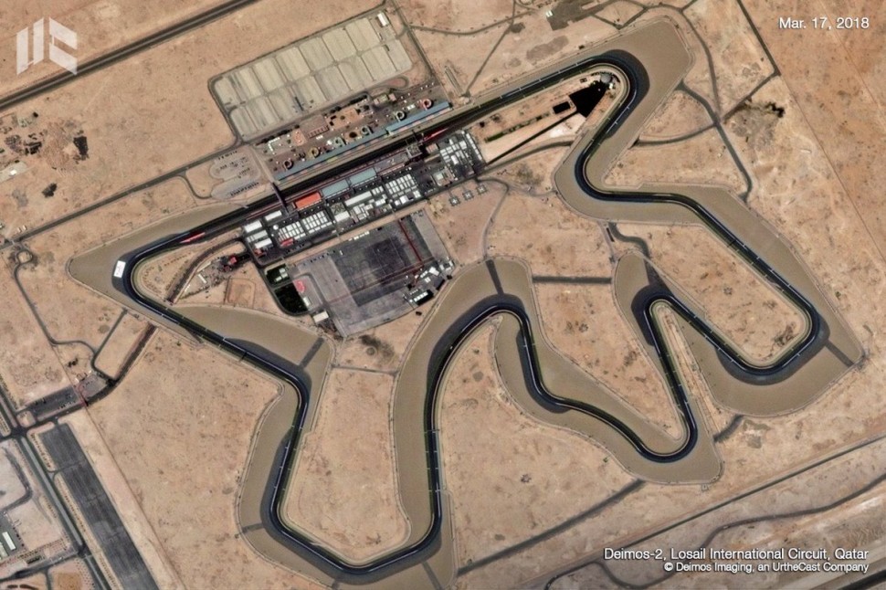Losail International Circuit - вид со спутника