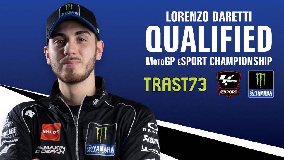 Лоренцо Даретти (Trastevere73) - первый чемпион MotoGP eSports теперь выступает в официальных цветах Yamaha