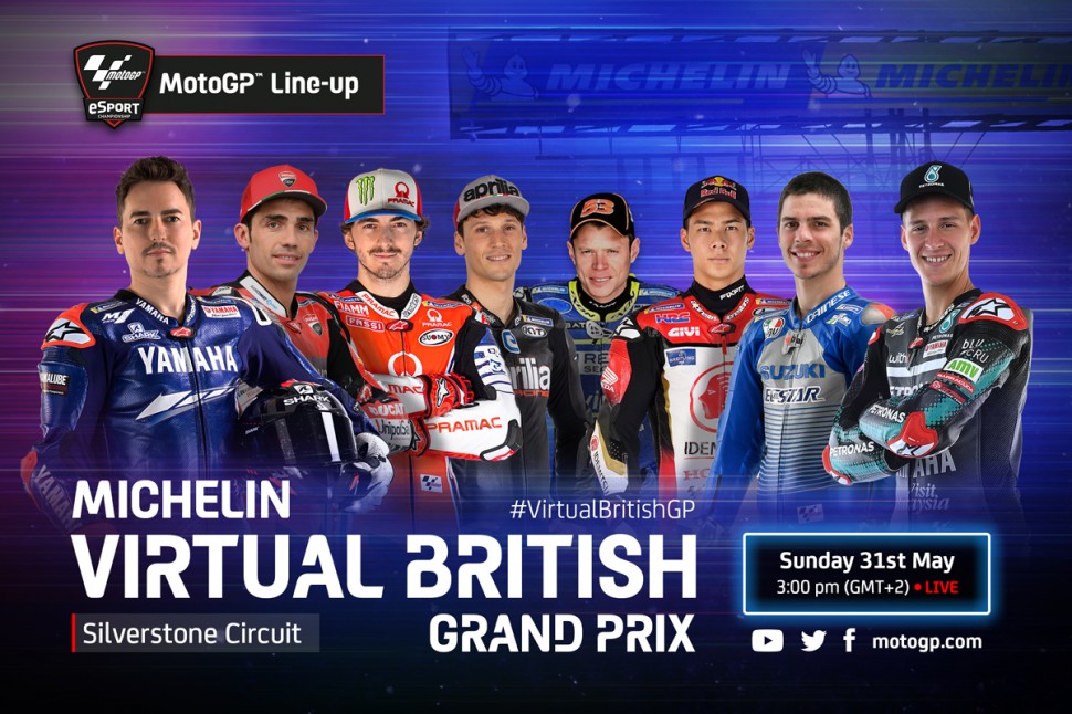 Состав пилотов Virtual British Grand Prix - MotoGP