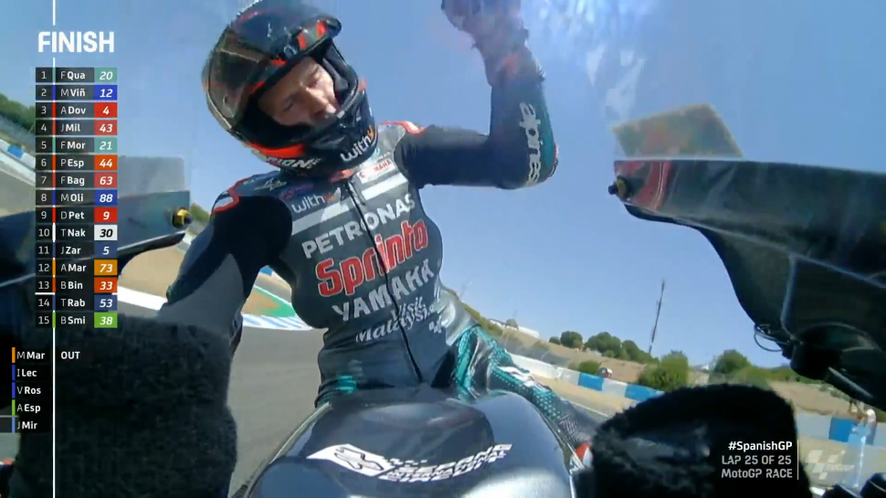 Фабио Куартараро выиграл свой первый Гран-При в MotoGP в Хересе
