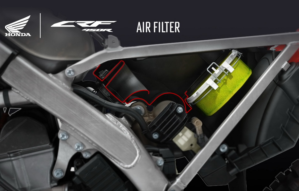 Новый дизайн воздухозаборника и воздушного фильтра Honda CRF450R (2021)