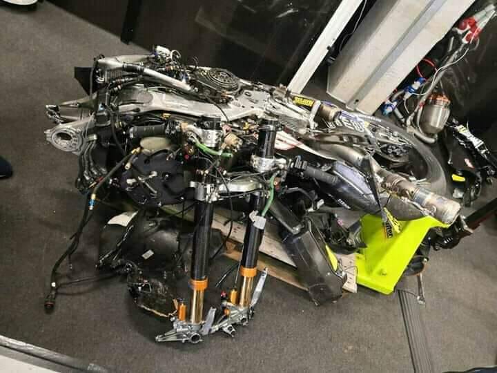 Все, что осталось от Ducati Desmosedici Жоана Зарко после инцидента на Red Bull Ring