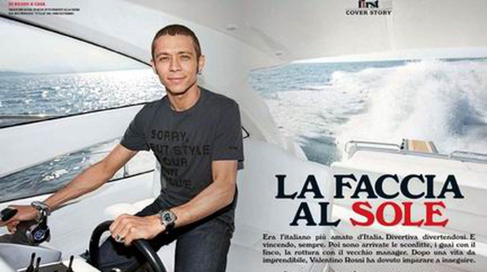 Валентино Росси на своей (самой первой) яхте - публикация от 2008 года