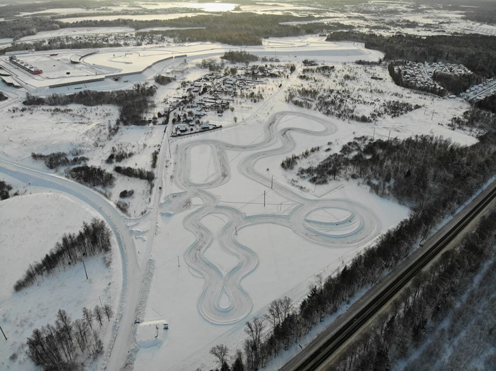 Трасса на Moscow Raceway для зимних трек-дней