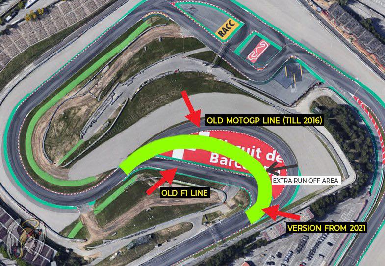 План изменений в зоне 10-го поворота Circuit de Barcelona-Catalunya 2021 года