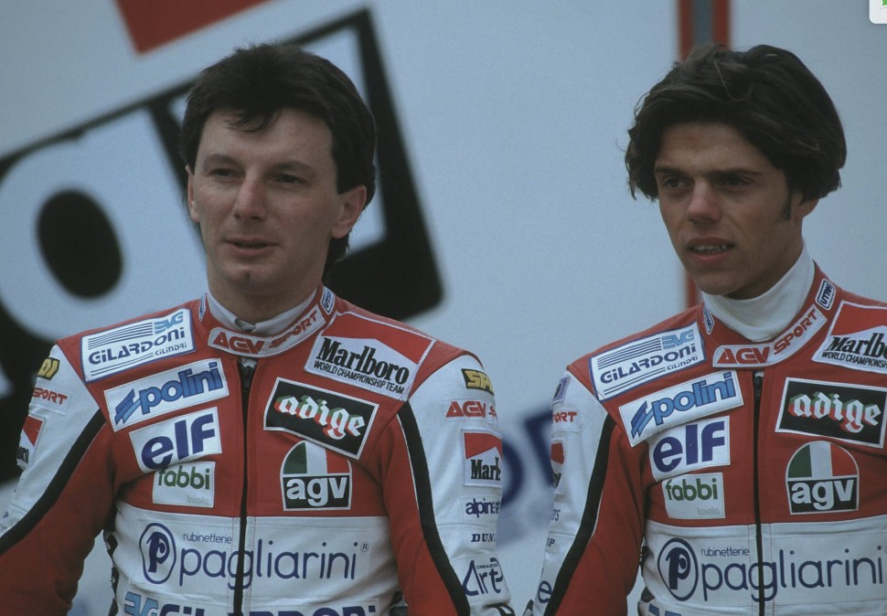Фаусто Грезини и Лорис Капиросси - напарники по команде в чемпионате GP125