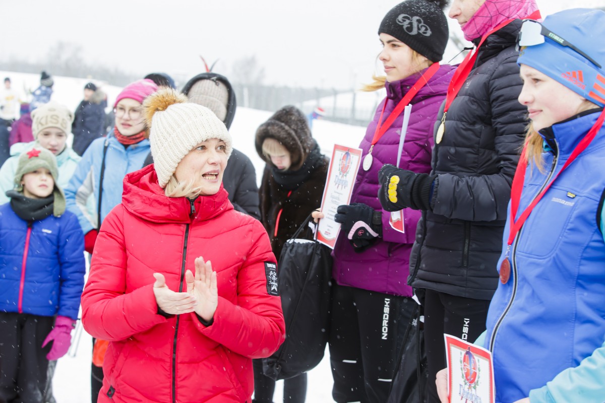 Награждение по итогам лыжной гонки на Moscow Raceway в женском зачете
